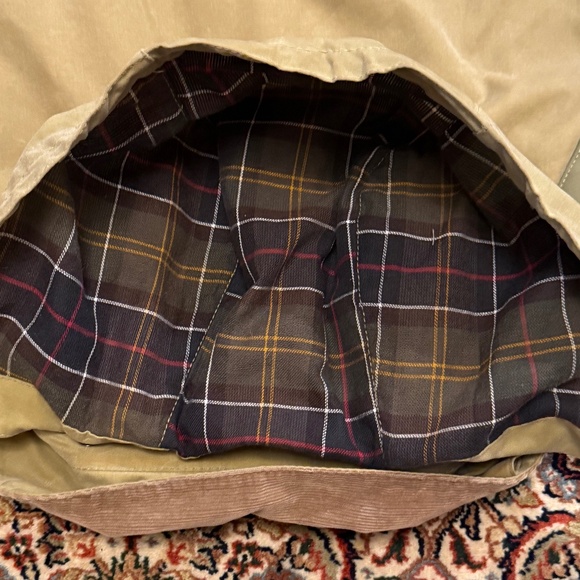 Classic Barbour Sporting Field Coat waxed cotton tartan lined XL - Picture 8 of 14